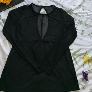 Workout/ To and From Mesh Black Top
